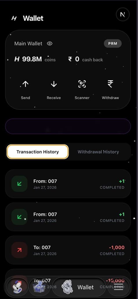 Wallet App Interface